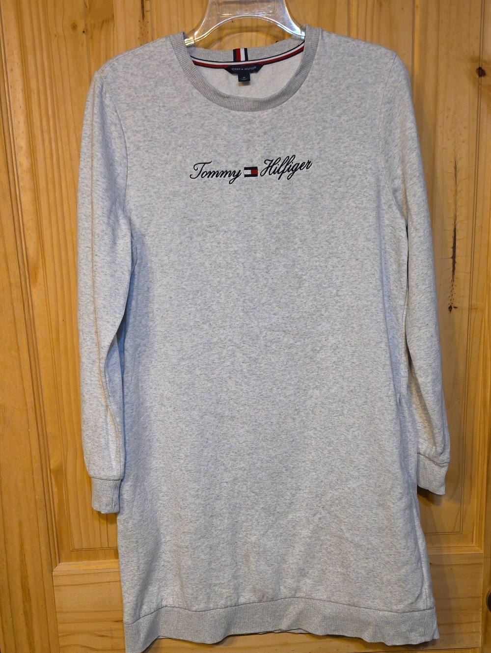 Tommy Hilfiger Heather Light Gray Long-Sleeve Womans Dress